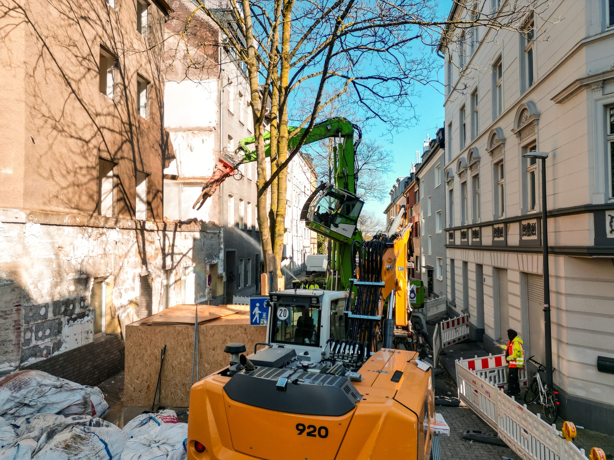 Abbrucharbeiten Köln, Drohnenaufnahme